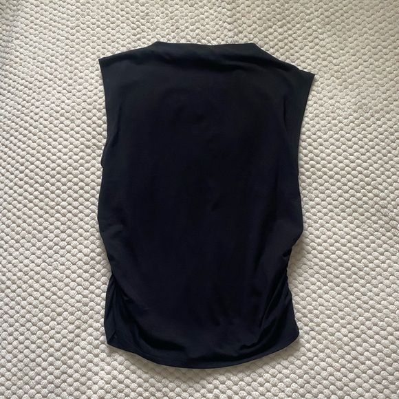 Calvin Klein Tops - Calvin Klein Ruched Mock Neck Black Top, Size M
